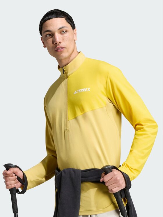 adidas adidas Koszulka techniczna 143621 Żółty Regular Fit
