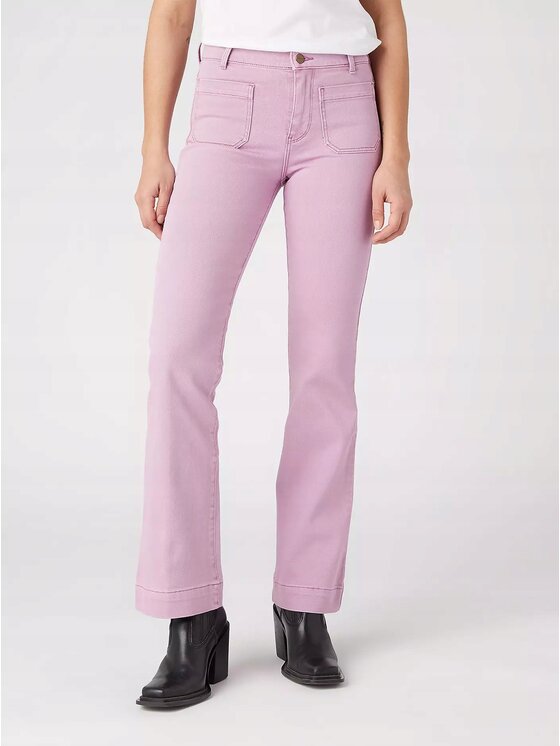 Wrangler Wrangler Spodnie materiałowe Flare 623 Fioletowy Flare Fit