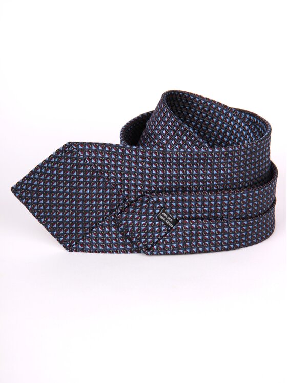 ELSNER ELSNER Krawat JEDWAB ŻAKARD A0885 Granatowy