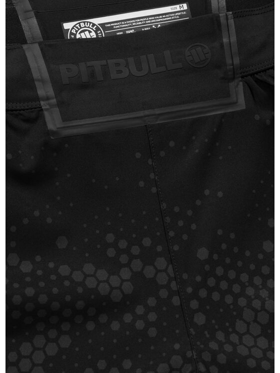 PITBULL PITBULL Szorty sportowe HEX CAMO HILLTOP Czarny Regular Fit