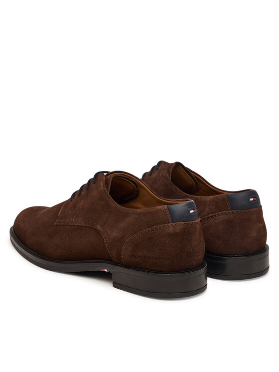 Tommy Hilfiger Tommy Hilfiger Halbschuhe Corporate Dressy Suede Shoe FM0FM05969 Dunkelbraun