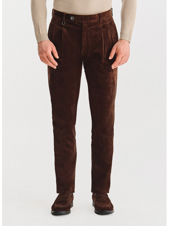 Pako Lorente Pako Lorente Spodnie materiałowe P25WF-WX-005 Brązowy Regular Fit