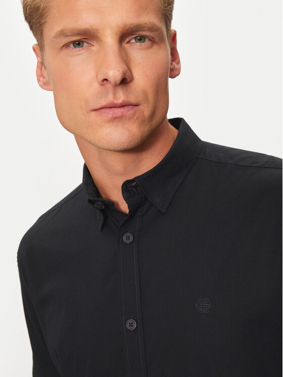 INDICODE INDICODE Košulja Hayley 25-361 Crna Slim Fit