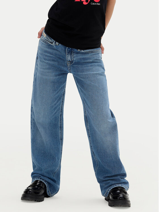 Calvin Klein Jeans Jeansy IG0IG02985 D Niebieski Wide Leg