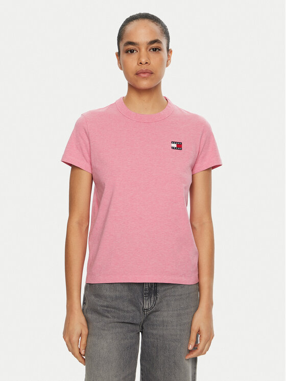 Tommy Jeans Tričko DW0DW20153 Ružová Regular Fit