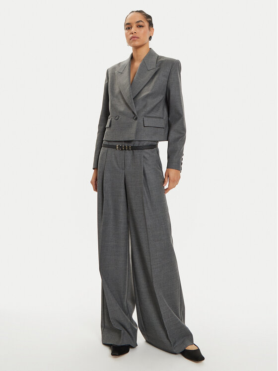 IVY OAK IVY OAK Marynarka Jenny IO119105 Szary Loose Fit