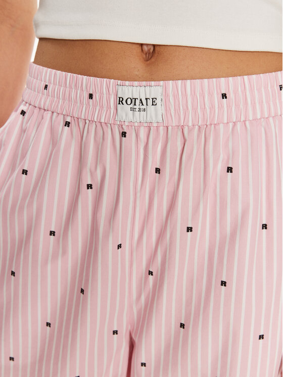 ROTATE ROTATE Hlače iz tkanine 1125002976 Roza Straight Fit