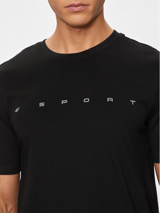 4F 4F T-särk 4FWSS24TTSHM1283 Must Regular Fit