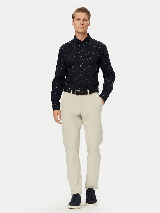 BOSS BOSS Košeľa Rickert 50559627 Tmavomodrá Regular Fit