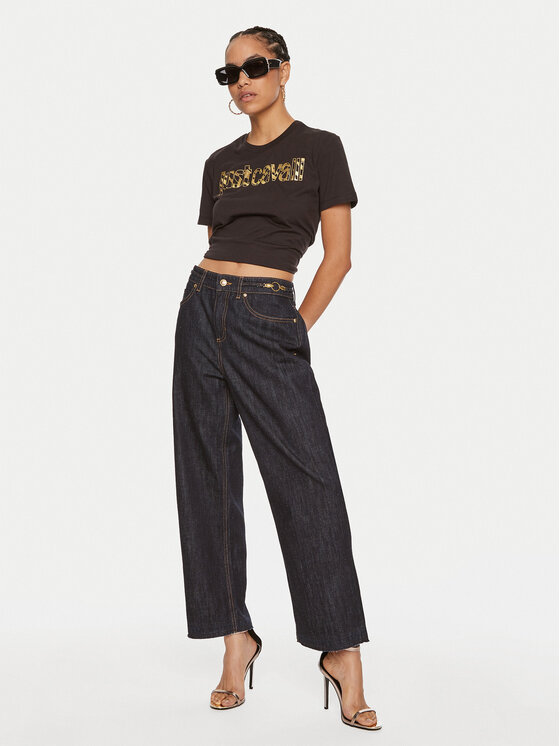 Just Cavalli Just Cavalli Jeans hlače 77PAB5C4 Mornarsko modra Straight Fit