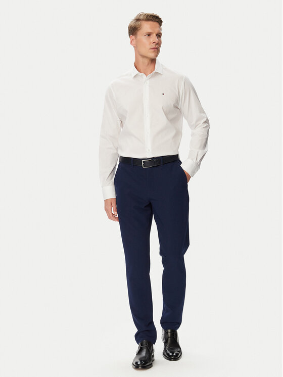 Tommy Hilfiger Tommy Hilfiger Риза MW0MW45307 Бял Regular Fit