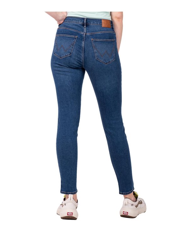 Wrangler Wrangler Jeansy 112339462 Granatowy Skin Fit
