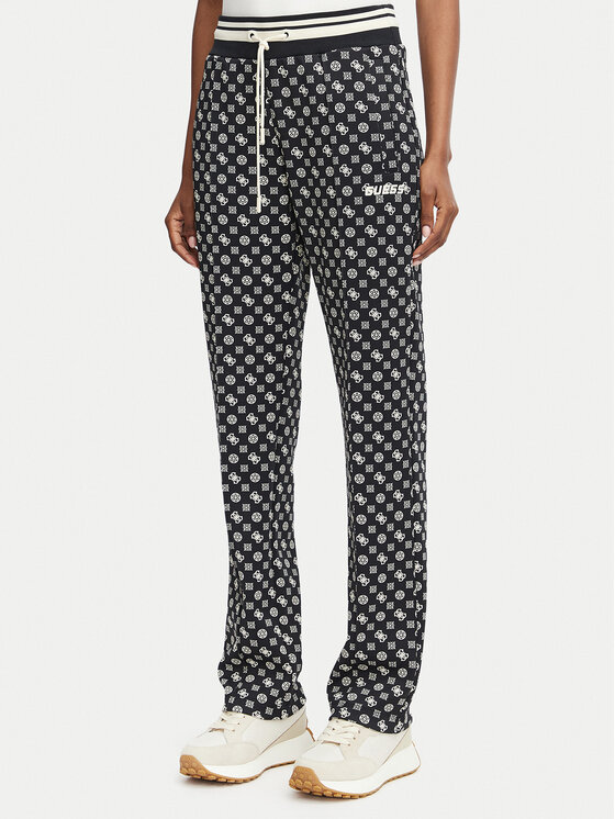 Guess Pantaloni trening V5YB20 KB212 Negru Regular Fit