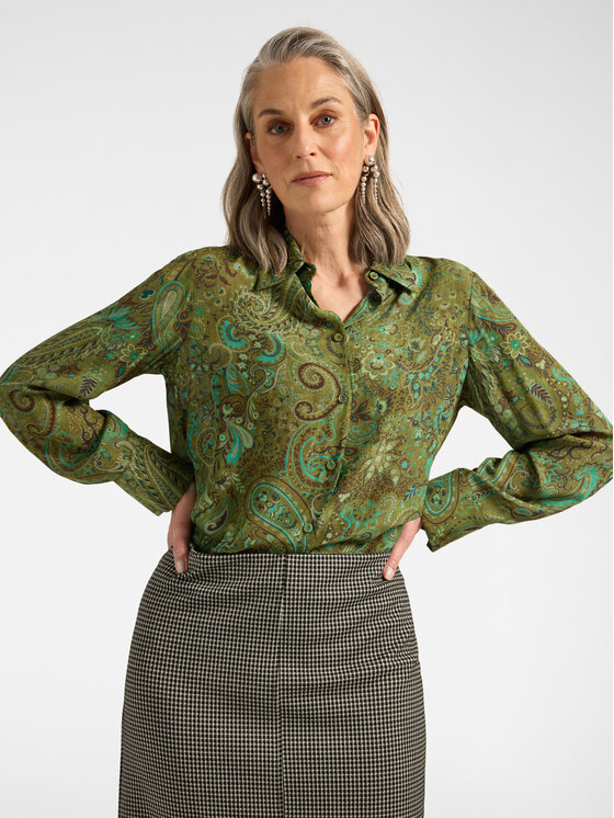 Elena Mirò Elena Mirò Camicia 5034P200358N002 Verde Regular Fit