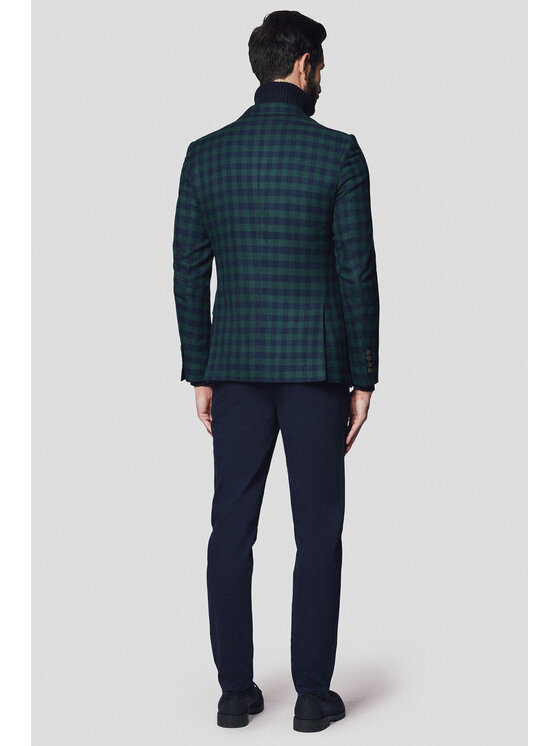 Lancerto Lancerto Marynarka Molfetta MA131224000002 Zielony Slim Fit