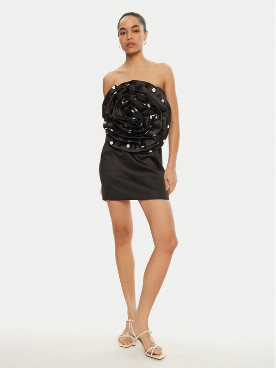 ROTATE ROTATE Cocktail obleka 113903 Črna Slim Fit