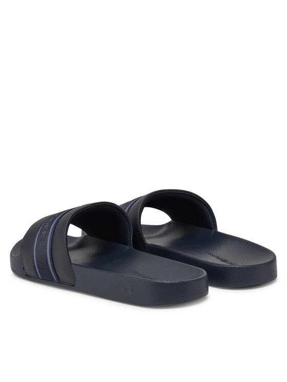 Tommy Hilfiger Tommy Hilfiger Šľapky Hilfiger Poolside With Webbing FW0FW08529 Tmavomodrá