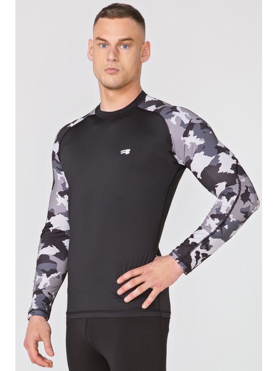 ROUGH RADICAL ROUGH RADICAL Koszulka techniczna FURIOUS ARMY LS Czarny Slim Fit