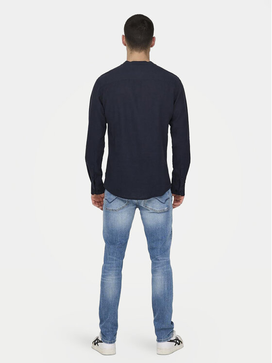 Only & Sons Only & Sons Camicia Caiden 22019173 Blu scuro Slim Fit