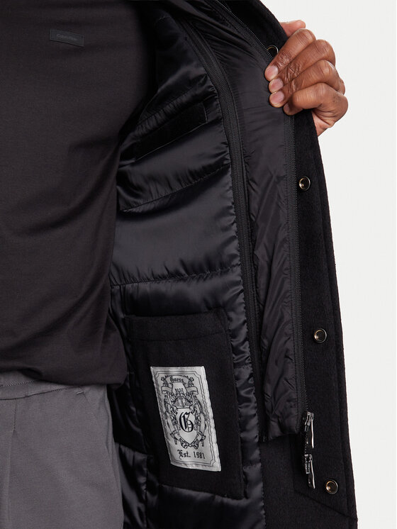 Guess Guess Kevad-sügis mantel M4BL30 WGJ82 Must Regular Fit