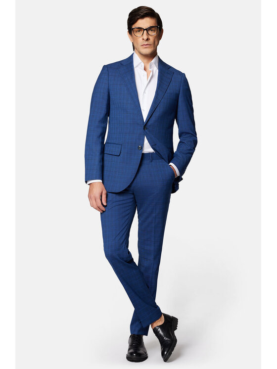 Lancerto Lancerto Garnitur Rennes GA073124000010 Granatowy Slim Fit