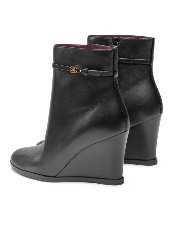 Tory Burch Tory Burch Ботильйони Double T Buckle 158092-006 Чорний