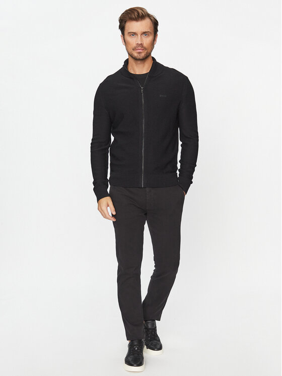 BOSS Boss Sweter Avac_Fz 50501750 Czarny Regular Fit