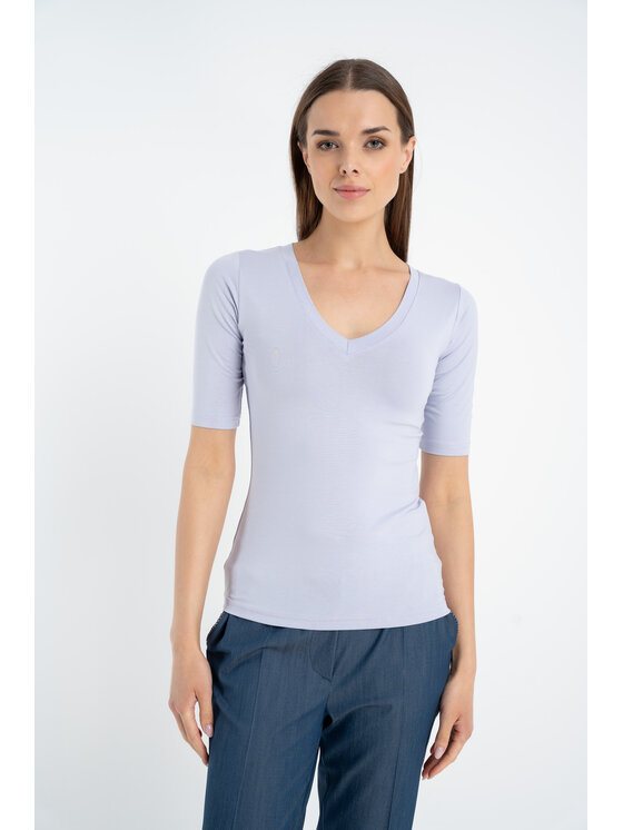 CLICK CLICK T-Shirt 72-022 Μωβ Close Fit