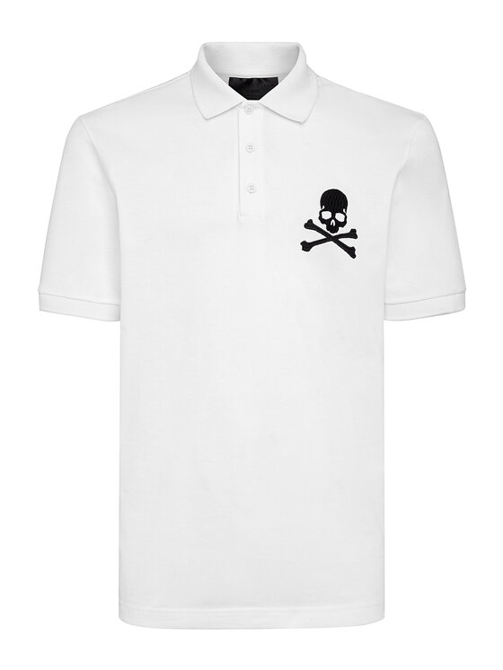 PHILIPP PLEIN PHILIPP PLEIN Polo 2567 Biały Slim Fit