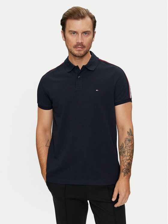 Tommy Hilfiger Polo Shadow MW0MW35616 Tumši zils Regular Fit