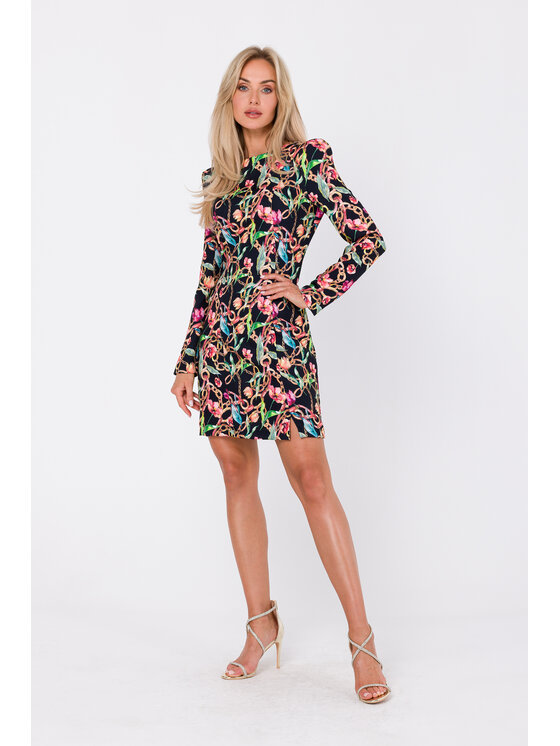 Made of Emotion Made of Emotion Sukienka koktajlowa M756 Kolorowy Modern Fit