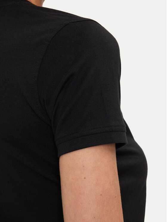 Kappa Kappa T-krekls Logo Cabou 303H0P0 Melns Regular Fit