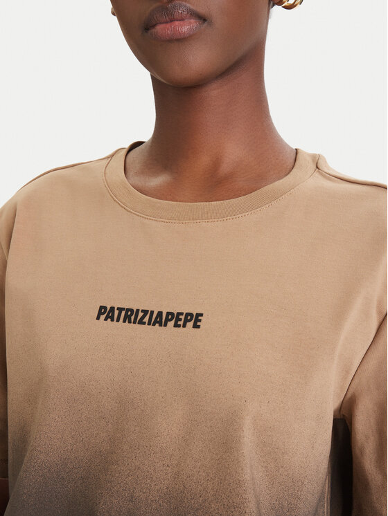 Patrizia Pepe Patrizia Pepe T-särk 8M1828/J366-FG71 Pruun Relaxed Fit
