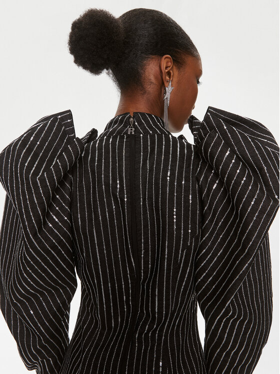 ROTATE ROTATE Koktejlové šaty 112027100 Černá Slim Fit