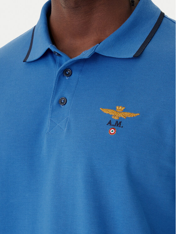 Aeronautica Militare Aeronautica Militare Polo marškinėliai 261PO1308UP00082 Mėlyna Regular Fit