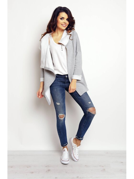Infinite You Infinite You Felpa M096 Grigio Basic Fit