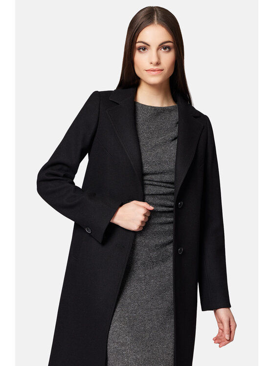 Lancerto Lancerto Płaszcz wełniany Jemma PC073223000020 Czarny Regular Fit