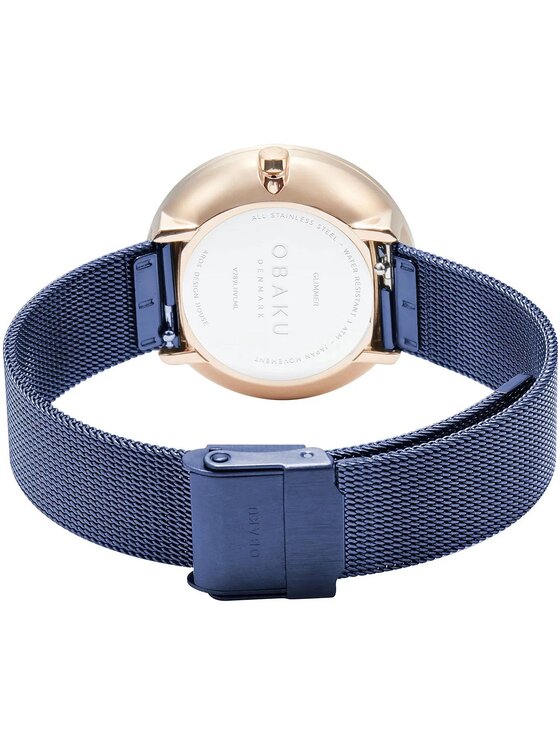 Obaku Obaku Hodinky V289LHVLML Tmavomodrá