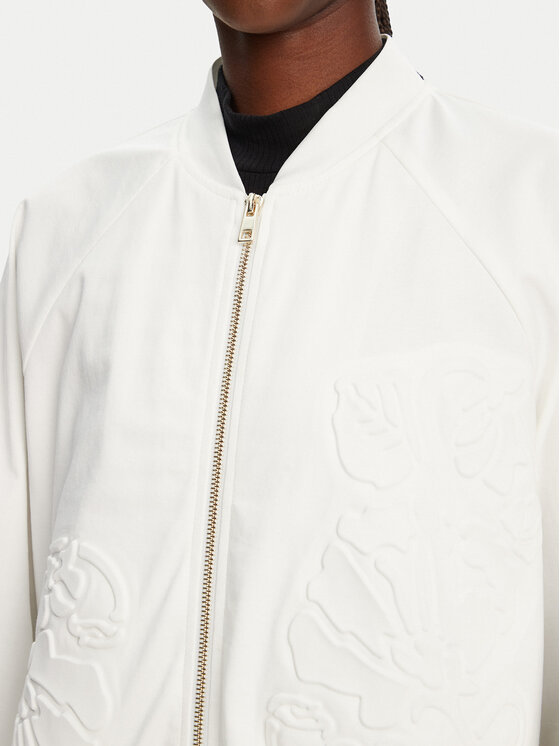 ACCESS FASHION ACCESS FASHION Kurtka bomber 53-1039-886 Biały Regular Fit