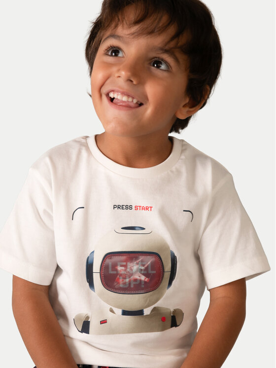 Mayoral Mayoral T-shirt 3065 Écru Regular Fit