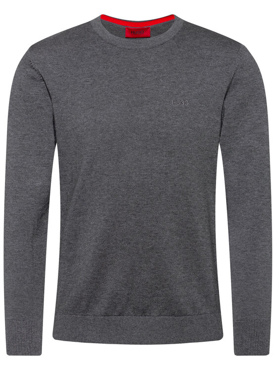 HUGO Hugo Pulover San Cassius 50435701 Siva Regular Fit
