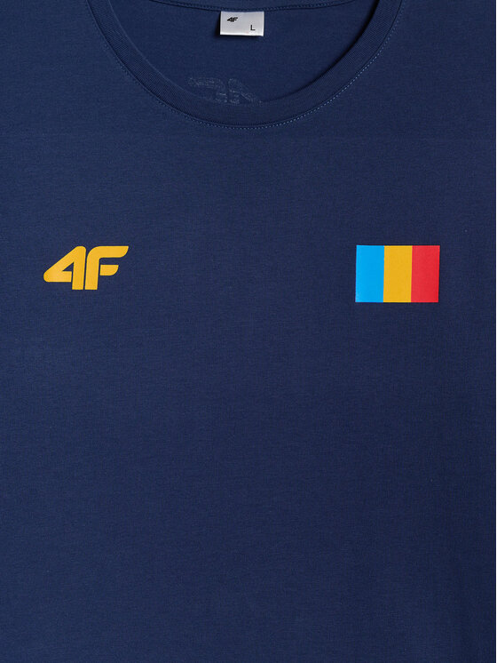 4F 4F T-Shirt TEAMWEAR Granatowy Regular Fit