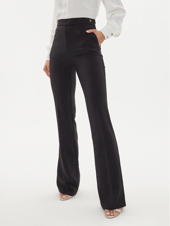 Elisabetta Franchi Elisabetta Franchi Stoffhose PA-030-46E2-V250 Schwarz Regular Fit