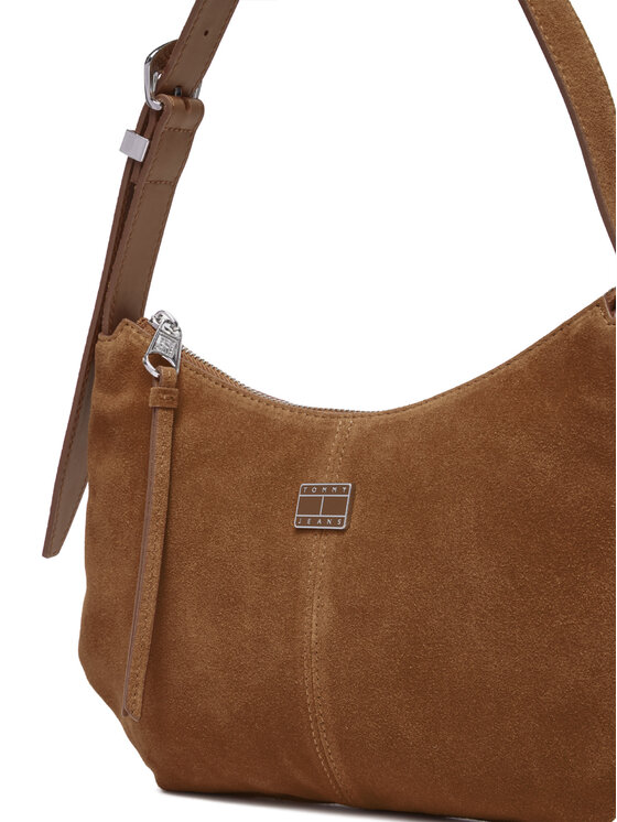 Tommy Jeans Tommy Jeans Torbica Tjw Slouchy Suede Shoulder Bag AW0AW18859 Smeđa