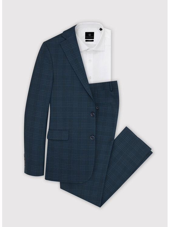 Pako Lorente Pako Lorente Spodnie garniturowe P22SF-6G-024 Granatowy Slim Fit