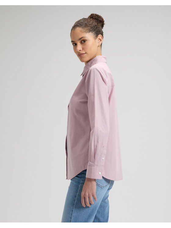 Lee Lee Koszula POCKETLESS SHIRT Różowy Regular Fit