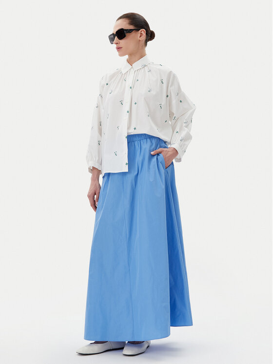MAX&Co. MAX&Co. Spódnica maxi Matrigna 2516101074200 Niebieski Regular Fit