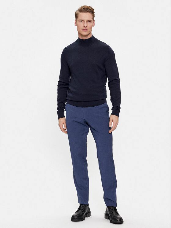 Calvin Klein Calvin Klein Sweter Superior K10K110424 Granatowy Regular Fit