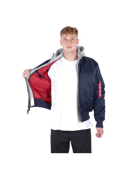 Alpha Industries Alpha Industries Bunda bomber AI.183110-07-L Tmavomodrá Regular Fit