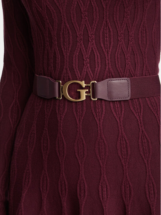 Guess Guess Strickkleid W6BK64 Z1569 Dunkelrot Regular Fit